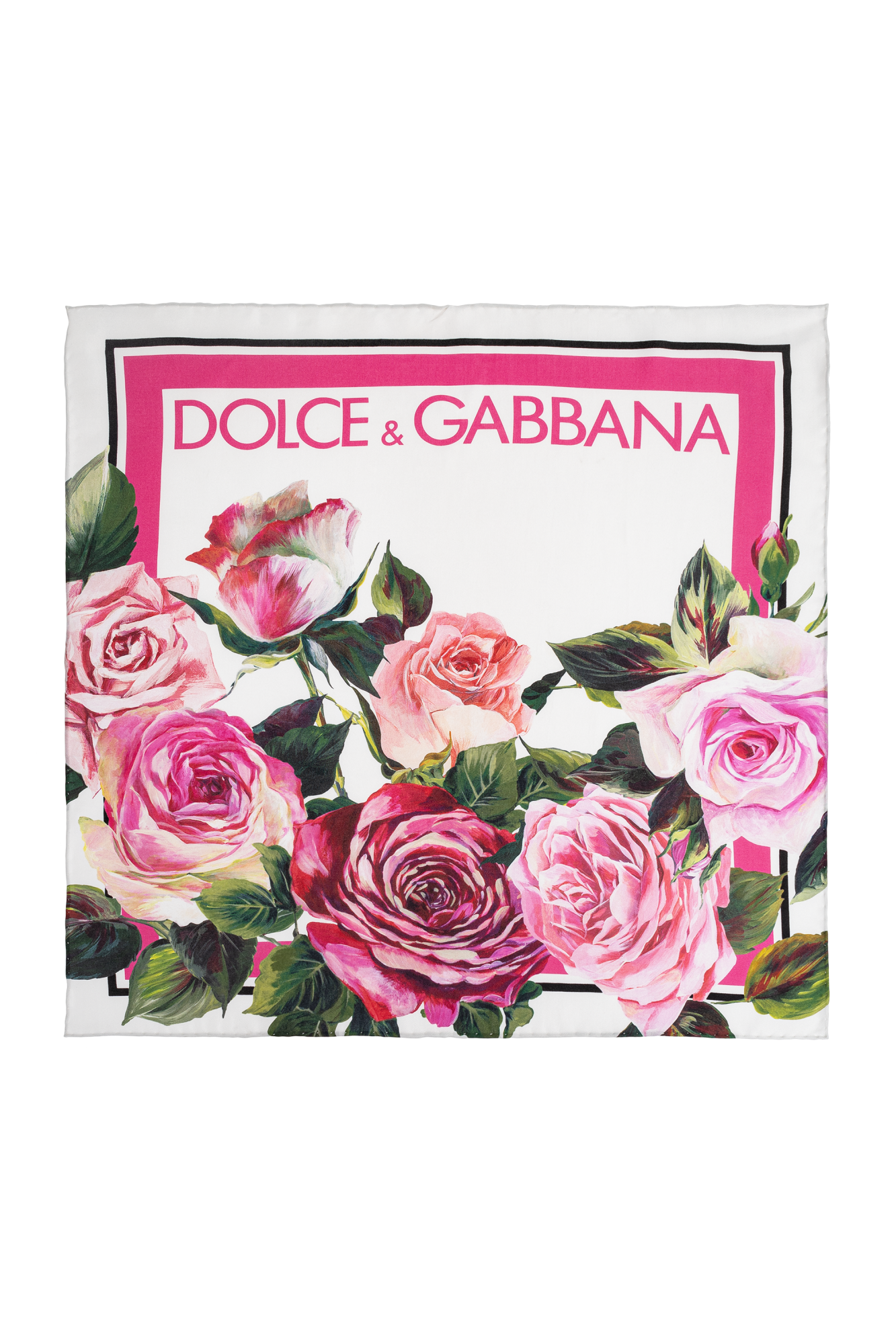 Dolce & Gabbana Silk scarf with floral motif | Women's | Vitkac